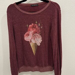 Wildfox flower cone jumper XS